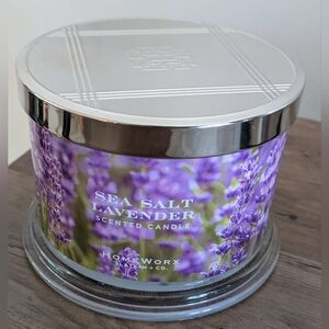 Sea Salt Lavender 14oz Candle Homeworx Slatkin & Co